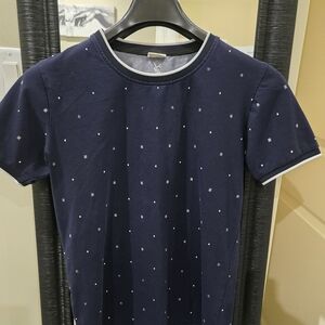 Saint Laurent Navy Blue Short Sleeve Tee
